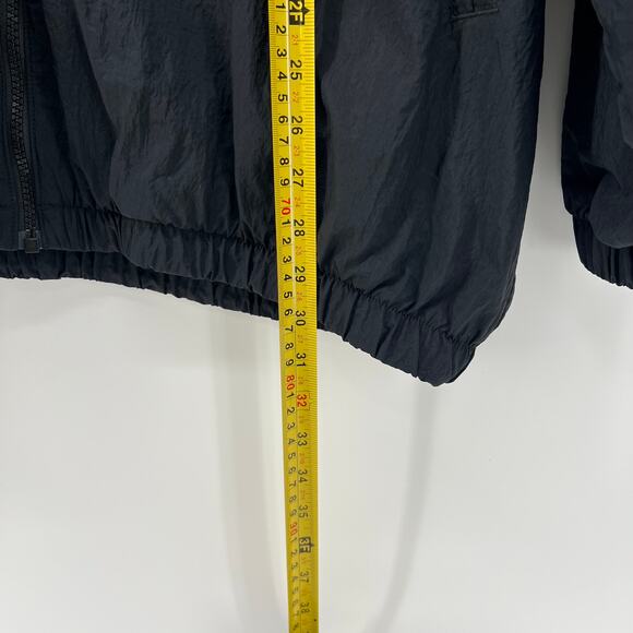Nike Swoosh Women's Black Windbreaker Oversized Baggy Zipper Jacket XL 1X 2XL - Picture 9 of 9